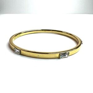Anne Klein Gold Bangle with Crystals